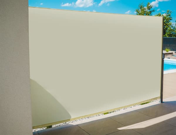 Vindruta - beige - utdragbar - 350x180 cm