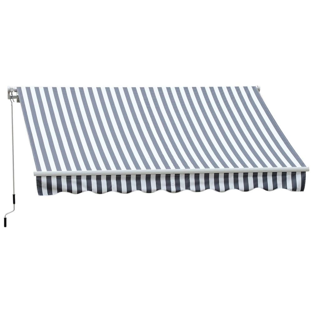 Rootz Markis Solskydd - Grå, Vit - Aluminium, Polyester - cm x 137,79 cm x 98,42 cm