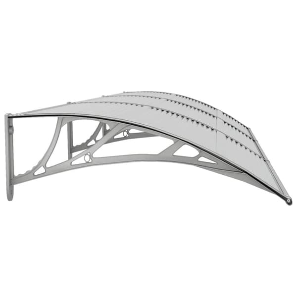 vidaXL Skjermtak grå 300x75 cm polykarbonat