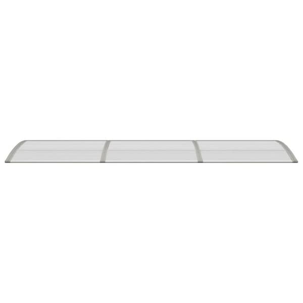 vidaXL Ovikatos harmaa 300x75 cm polykarbonaatti
