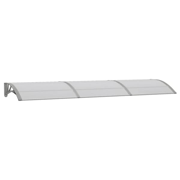 vidaXL Ovikatos harmaa 300x75 cm polykarbonaatti