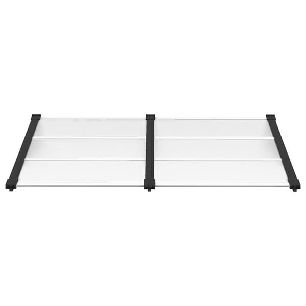 vidaXL Skjermtak svart og gjennomsiktig 152,5x90 cm polykarbonat