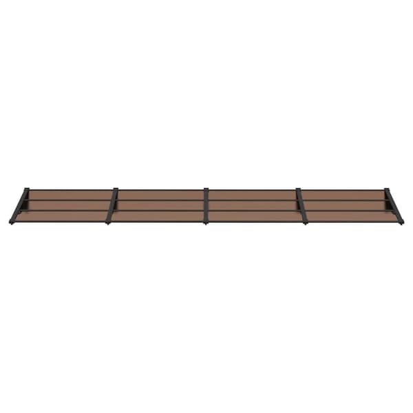 vidaXL Skjermtak svart 396x90 cm polykarbonat