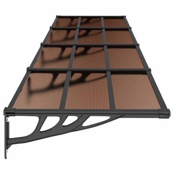 vidaXL Skjermtak svart 396x90 cm polykarbonat