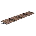 Miniatyrbilde 2 av 6: vidaXL Skjermtak svart 396x90 cm polykarbonat