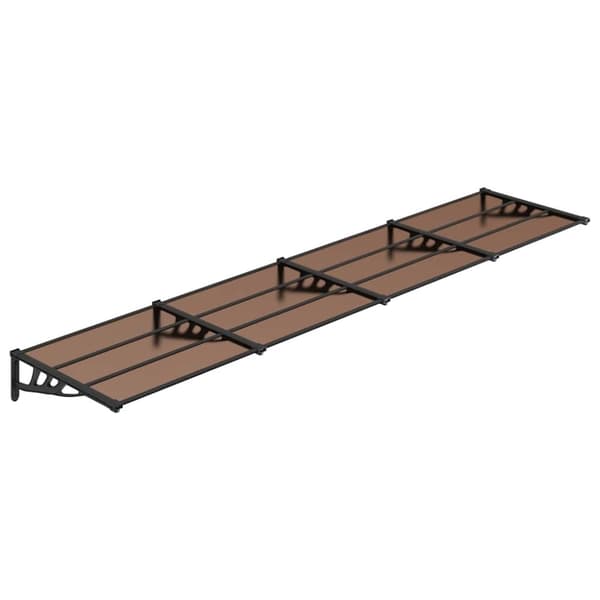 vidaXL Skjermtak svart 396x90 cm polykarbonat