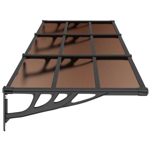 vidaXL Entrétak svart 297,5x90 cm polykarbonat
