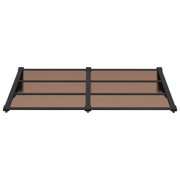 vidaXL Skjermtak svart 152,5x90 cm polykarbonat