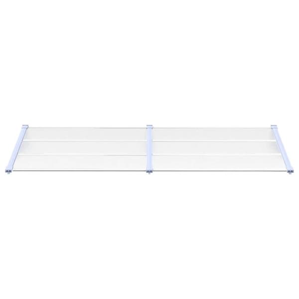 vidaXL Skjermtak grå og gjennomsiktig 239x90 cm polykarbonat