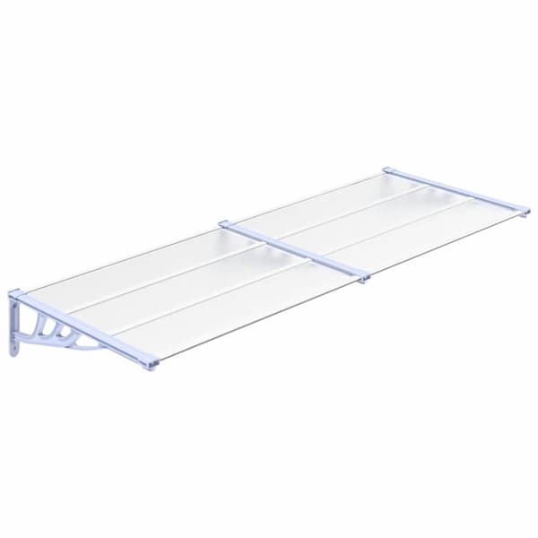 vidaXL Skjermtak grå og gjennomsiktig 239x90 cm polykarbonat