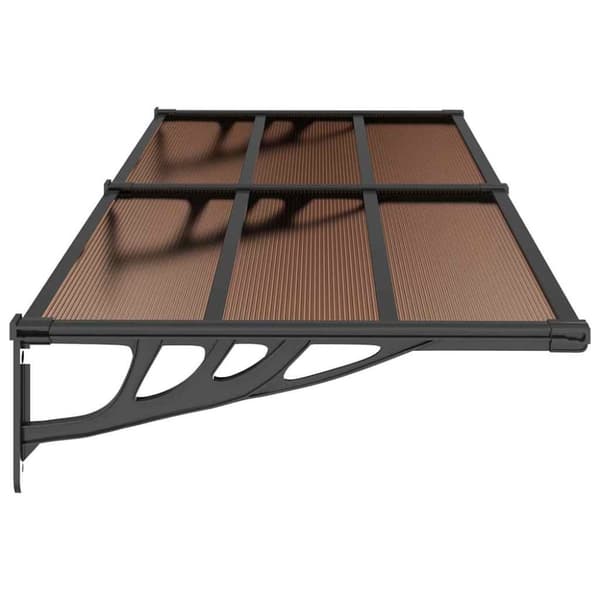 vidaXL Entrétak svart 239x90 cm polykarbonat