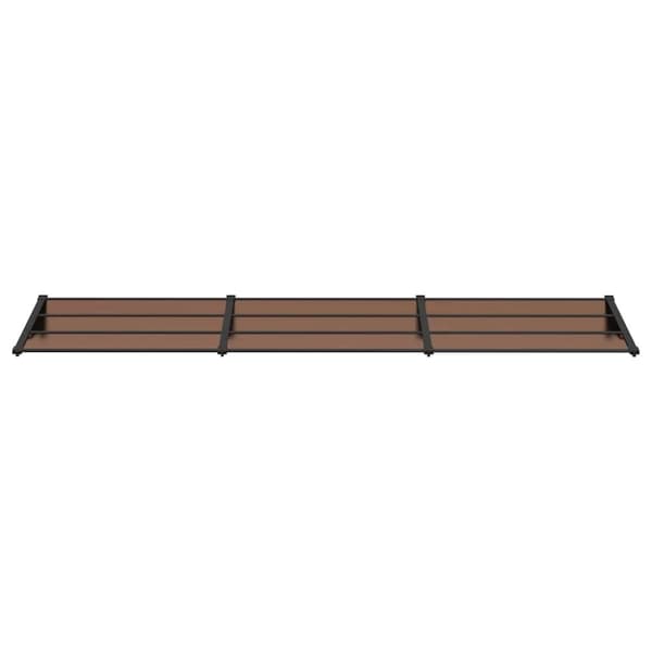 vidaXL Entrétak svart 358,5x90 cm polykarbonat