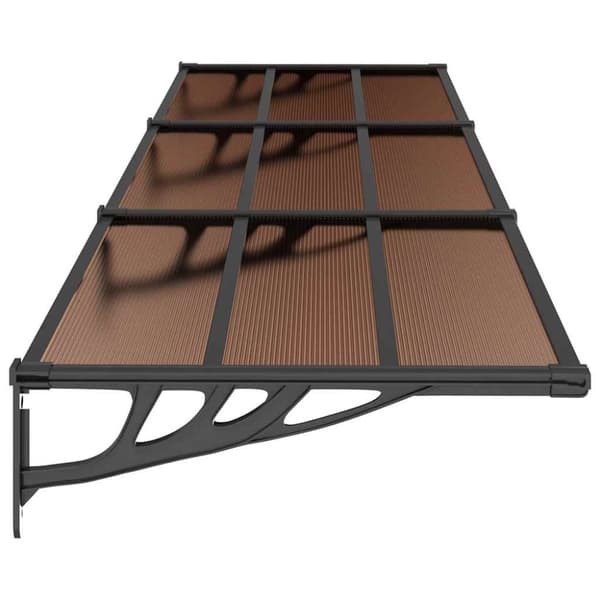 vidaXL Entrétak svart 358,5x90 cm polykarbonat