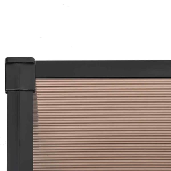 vidaXL Entrétak svart 358,5x90 cm polykarbonat