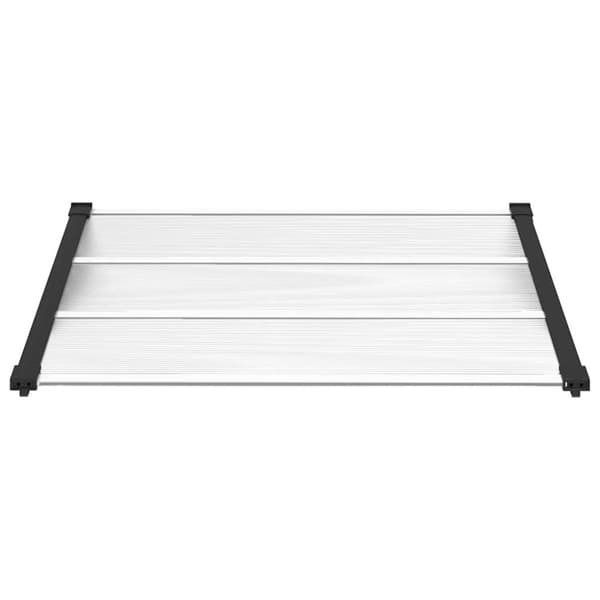 vidaXL Skjermtak svart og gjennomsiktig 122x90 cm polykarbonat