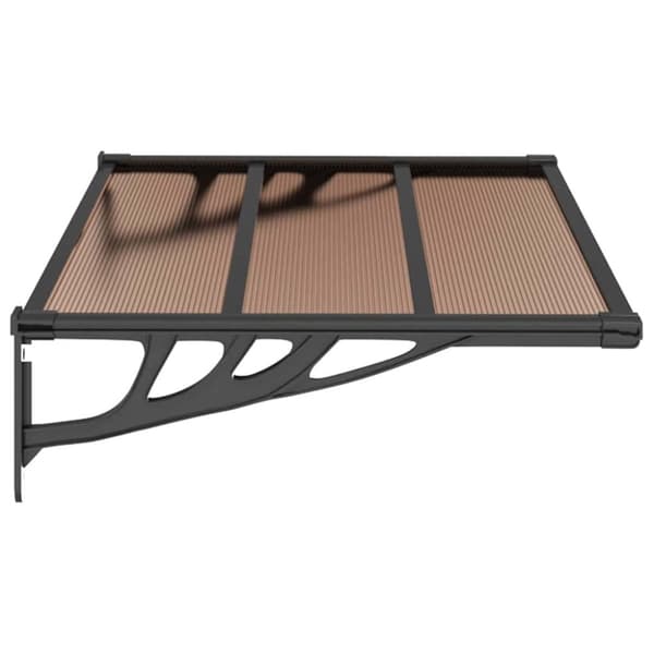 vidaXL dørbaldakin 122x90 cm polycarbonat sort