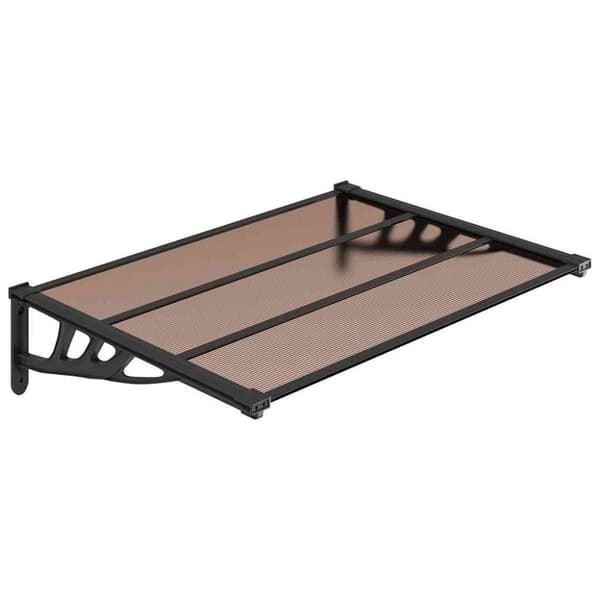 vidaXL dørbaldakin 122x90 cm polycarbonat sort