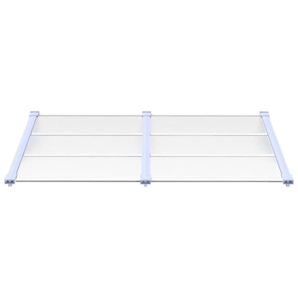 vidaXL dørbaldakin 152,5x90 cm polycarbonat grå og transparent