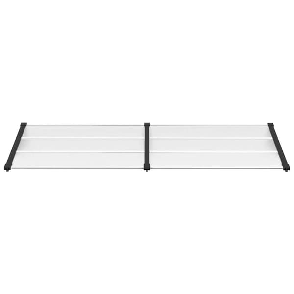 vidaXL dørbaldakin 239x90 cm polycarbonat sort og transparent