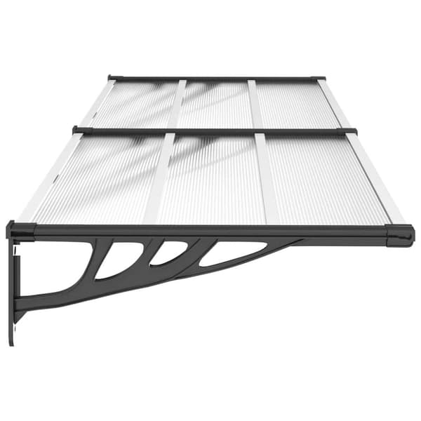 vidaXL dørbaldakin 239x90 cm polycarbonat sort og transparent