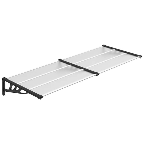 vidaXL dørbaldakin 239x90 cm polycarbonat sort og transparent