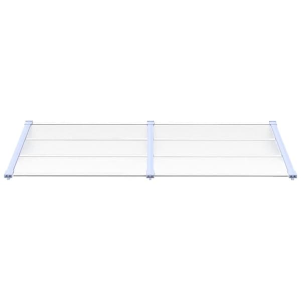 vidaXL dørbaldakin 199x90 cm polycarbonat grå og transparent