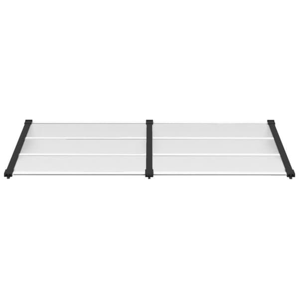 vidaXL Ovikatos musta ja läpinäkyvä 199x90 cm polykarbonaatti