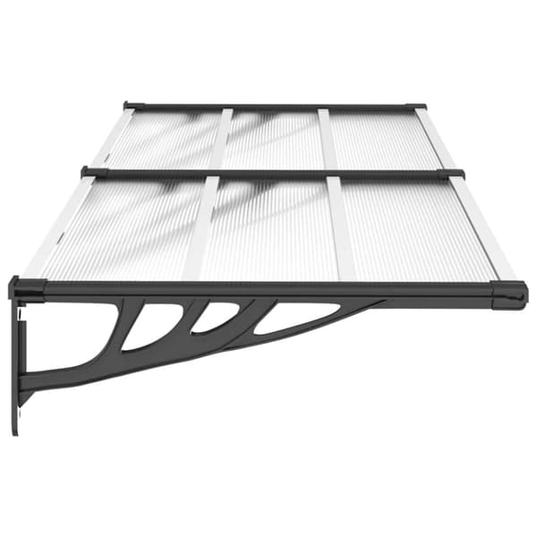 vidaXL Ovikatos musta ja läpinäkyvä 199x90 cm polykarbonaatti