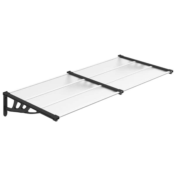 vidaXL Ovikatos musta ja läpinäkyvä 199x90 cm polykarbonaatti