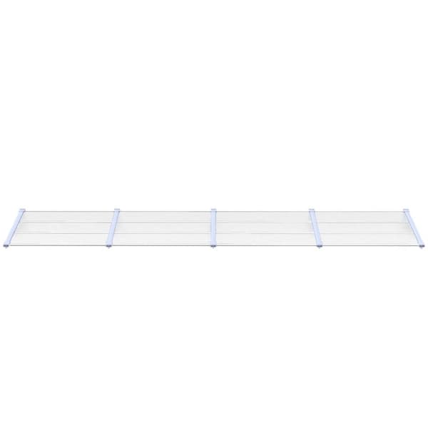 vidaXL dørbaldakin 396x90 cm polycarbonat grå og transparent