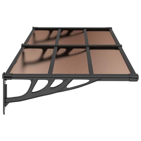 vidaXL Ovikatos musta 199x90 cm polykarbonaatti