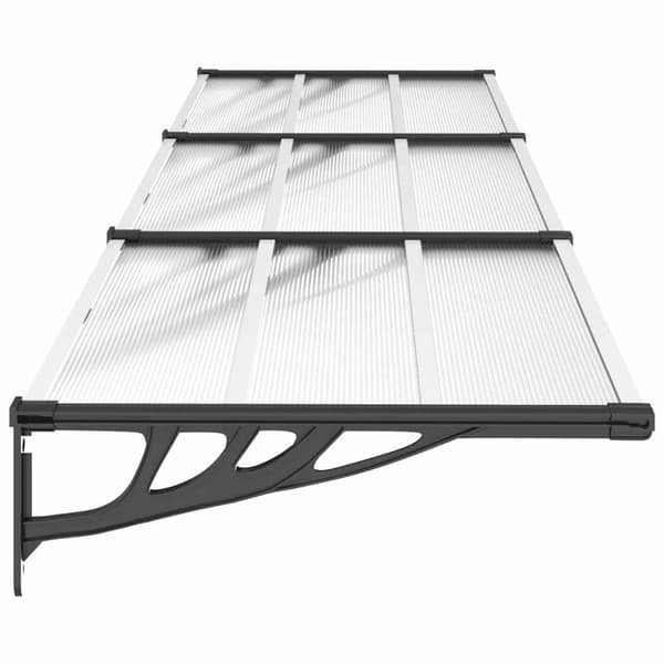 vidaXL dørbaldakin 358,5x90 cm polycarbonat sort og transparent