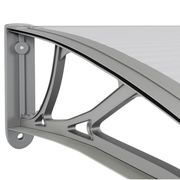vidaXL dørbaldakin 400x100 cm polycarbonat grå