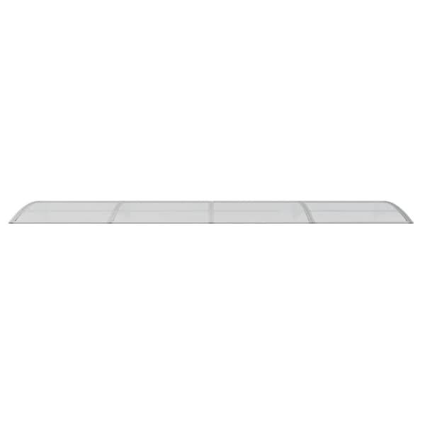 vidaXL Skjermtak grå 400x100 cm polykarbonat