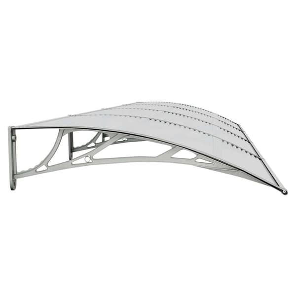 vidaXL Skjermtak grå 400x100 cm polykarbonat