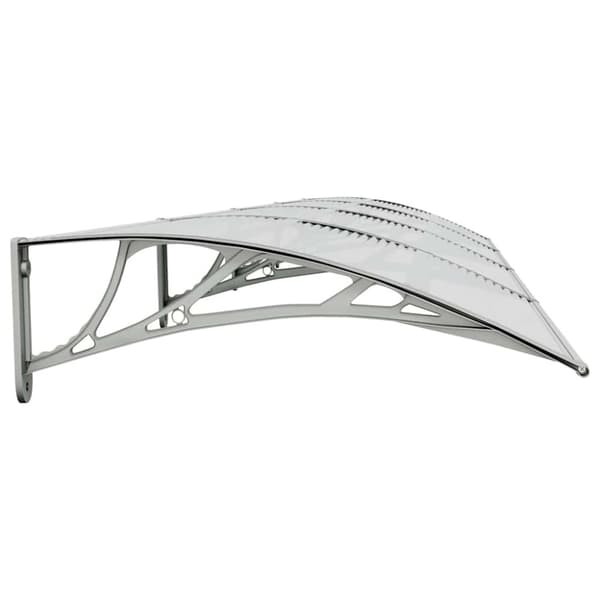 vidaXL dørbaldakin 400x75 cm polycarbonat grå og transparent