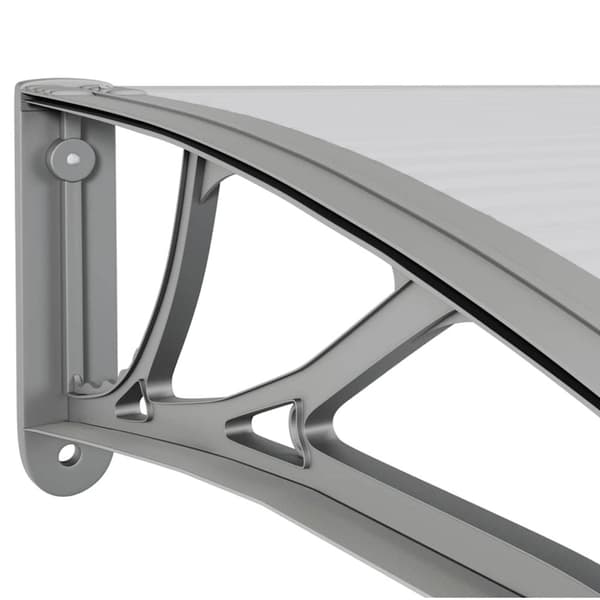 vidaXL dørbaldakin 400x75 cm polycarbonat grå og transparent