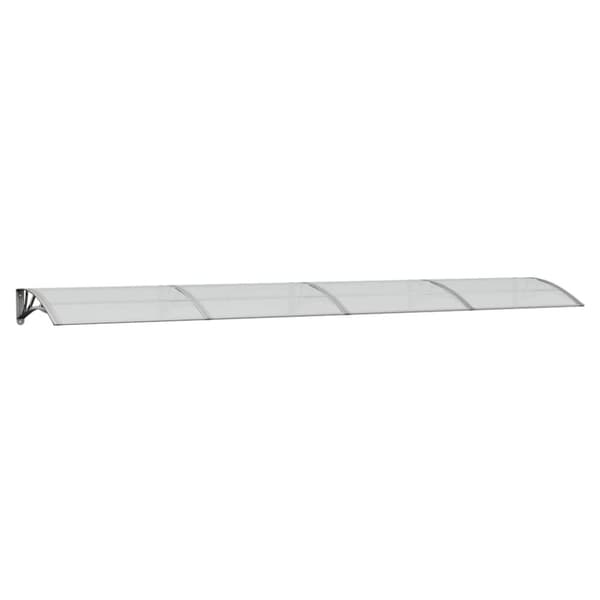 vidaXL dørbaldakin 400x75 cm polycarbonat grå og transparent