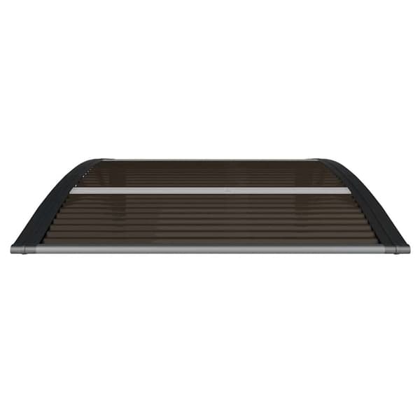 vidaXL Skjermtak svart 100x75 cm polykarbonat
