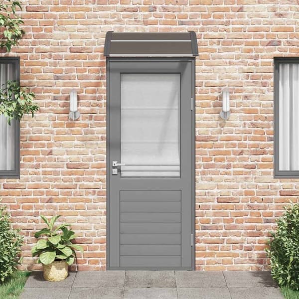 vidaXL Entrétak svart 80x75 cm polykarbonat