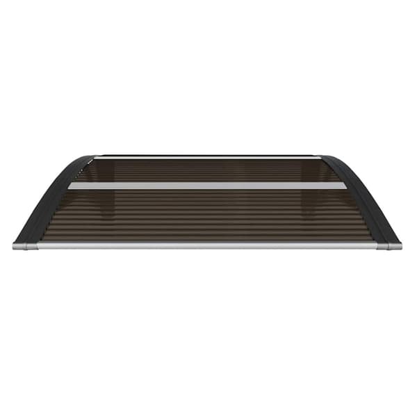 vidaXL Entrétak svart 80x75 cm polykarbonat
