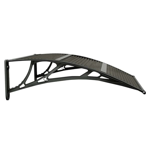 vidaXL Entrétak svart 80x75 cm polykarbonat