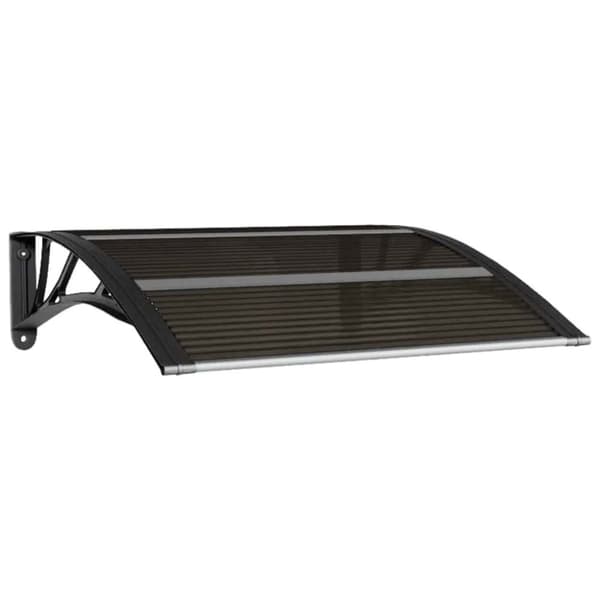 vidaXL Entrétak svart 80x75 cm polykarbonat