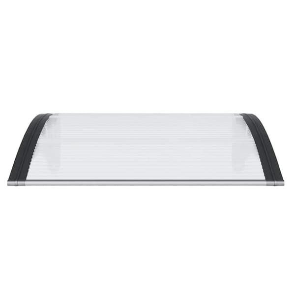 vidaXL Entrétak svart och transparent 80x75 cm polykarbonat