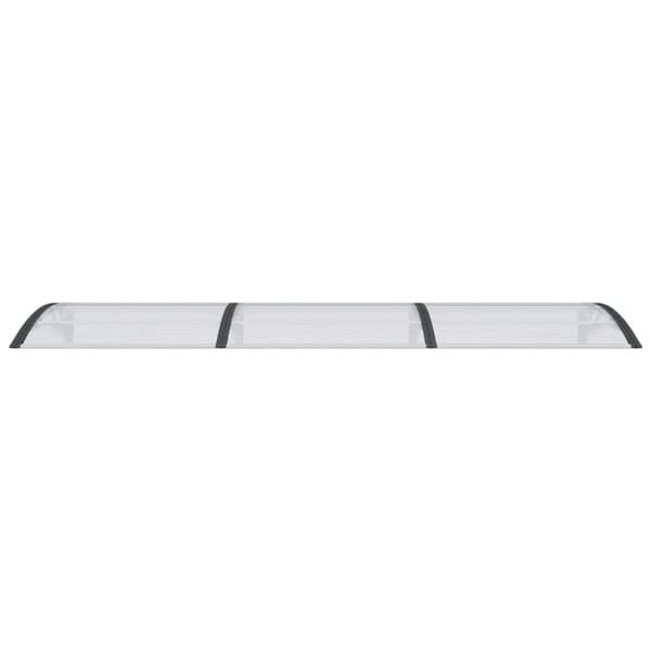 vidaXL Entrétak svart och transparent 300x75 cm polykarbonat