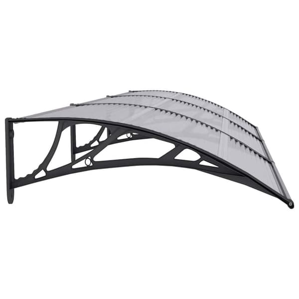 vidaXL Entrétak svart och transparent 300x75 cm polykarbonat