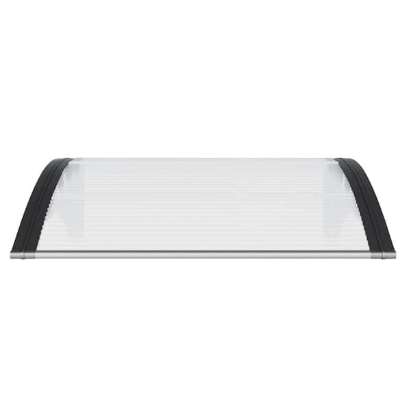 vidaXL Skjermtak svart og gjennomsiktig 100x75 cm polykarbonat