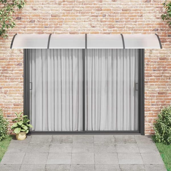 vidaXL Entrétak svart 350x100 cm polykarbonat