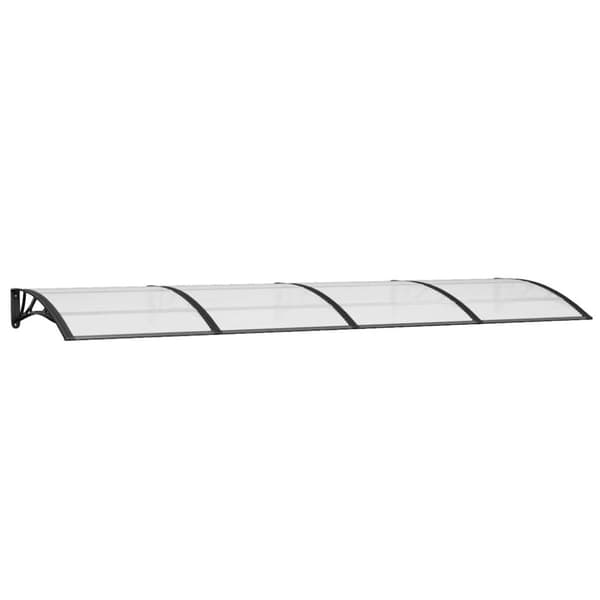 vidaXL Ovikatos musta 350x100 cm polykarbonaatti