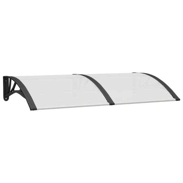 vidaXL Skjermtak svart og gjennomsiktig 150x75 cm polykarbonat